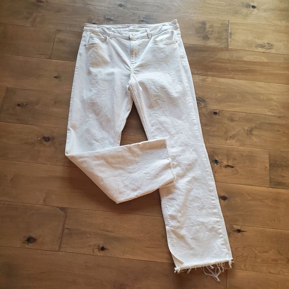 Mango Women's Straight Leg Jeans - White